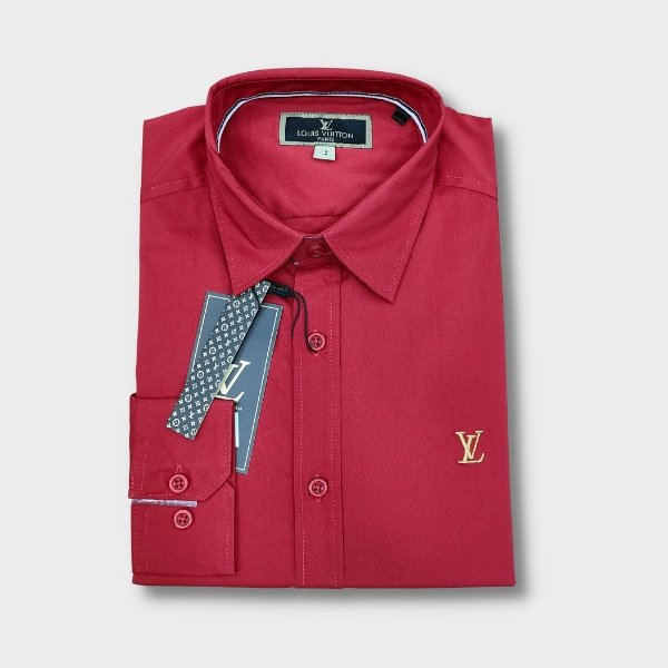 Export Quality Crimson Red Formal Shirt for Men in Bangladesh