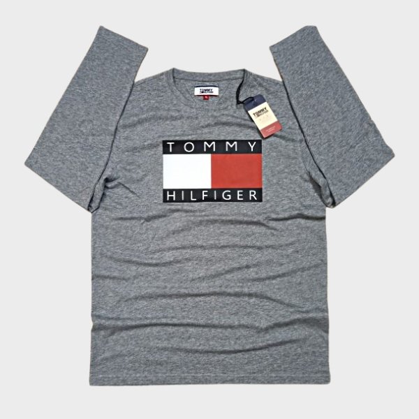 Full sleeve t-shirt for men rn logo grey color In Bangladesh