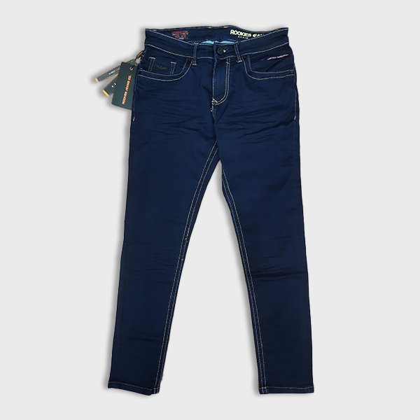 Premium deep blue jeans pants for men in Bangladesh