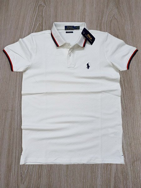 Premium white color polo t shirts for men in Bangladesh