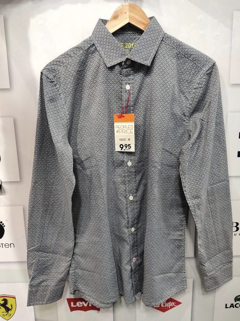 mens printed ash color shirt