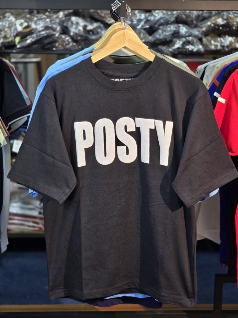 Trendy Drop Shoulder Tshirt Premium Edition Posty Black