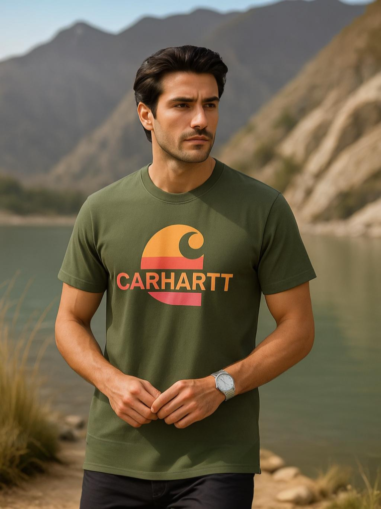 Original Carhatt Olive Color T-shirt in Bangladesh