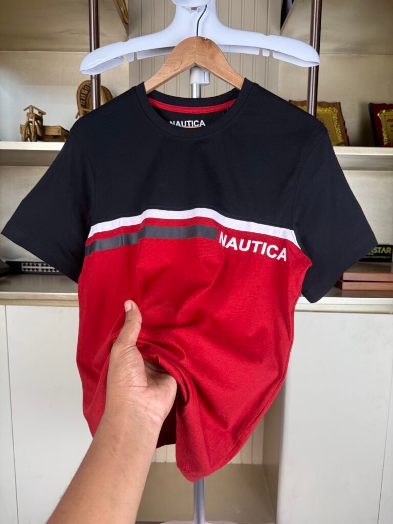 Original Nautica Black Red Mixed T-shirt in Bangladesh