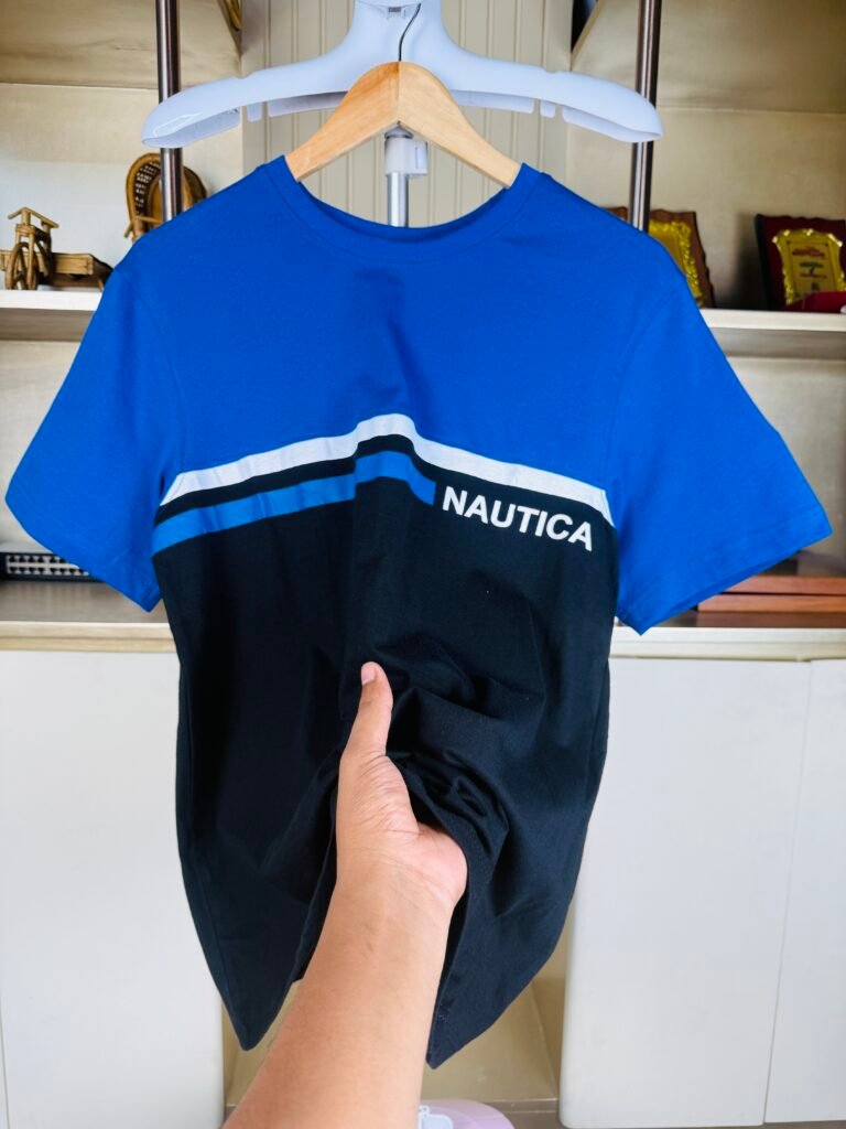 Original Nautica Blue Black Mixed T-shirt in Bangladesh