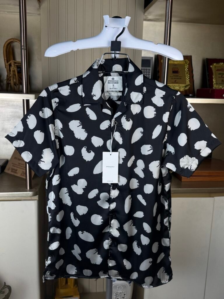 Springfield Monochrome Bloom Cuban Shirt For Men