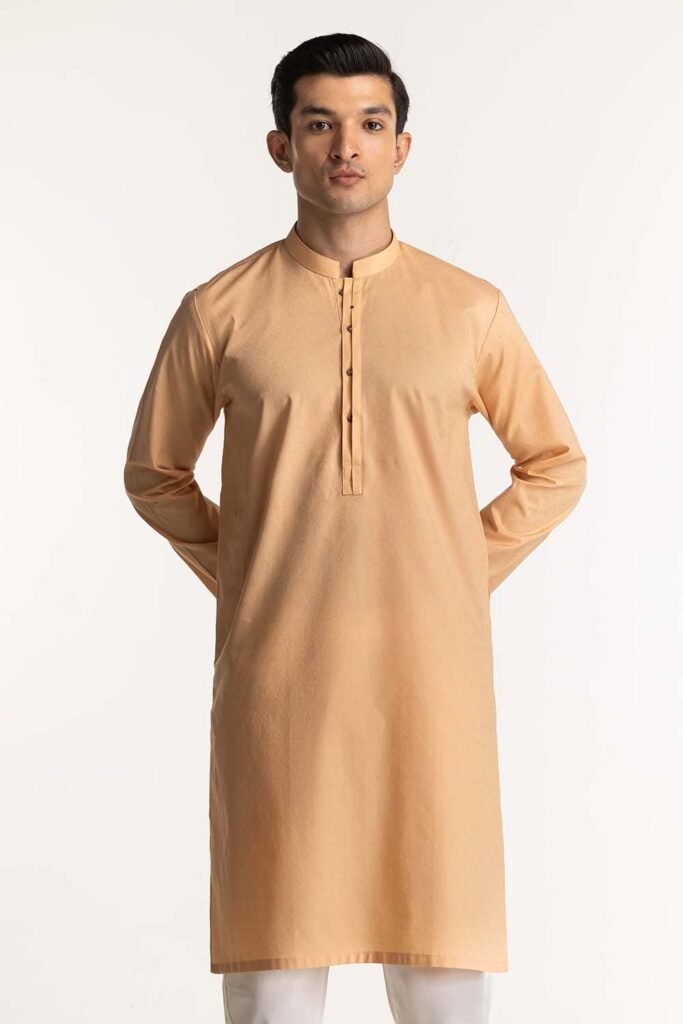 Gul Ahmed Peach Styling Kurta KR-STY24-062