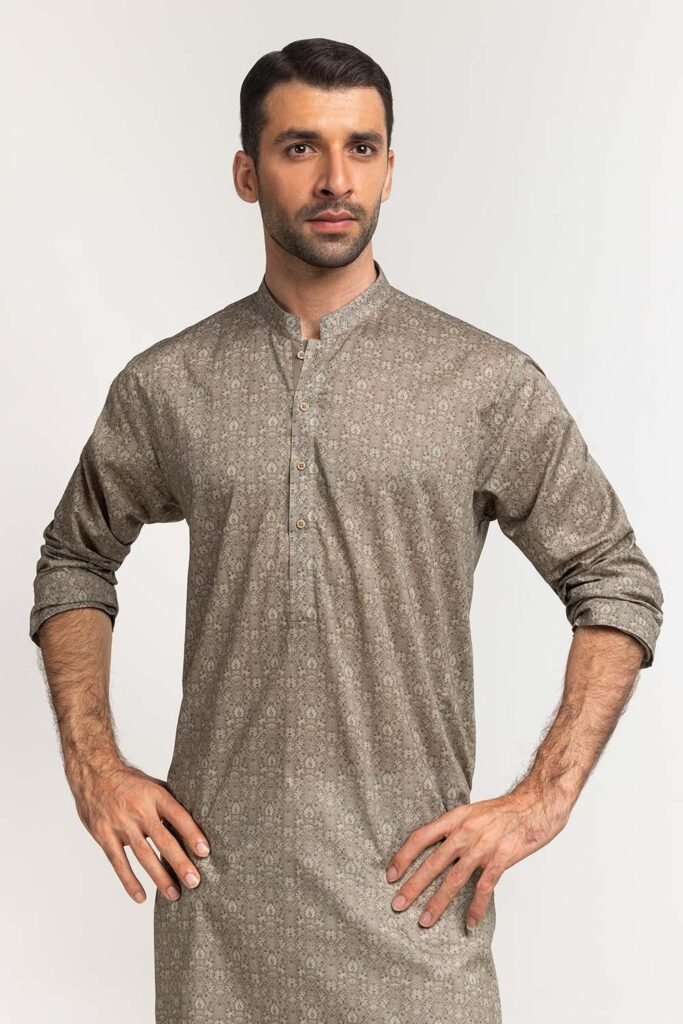 Gul Ahmed Swamp Mud Styling Kurta KR-STY24-055