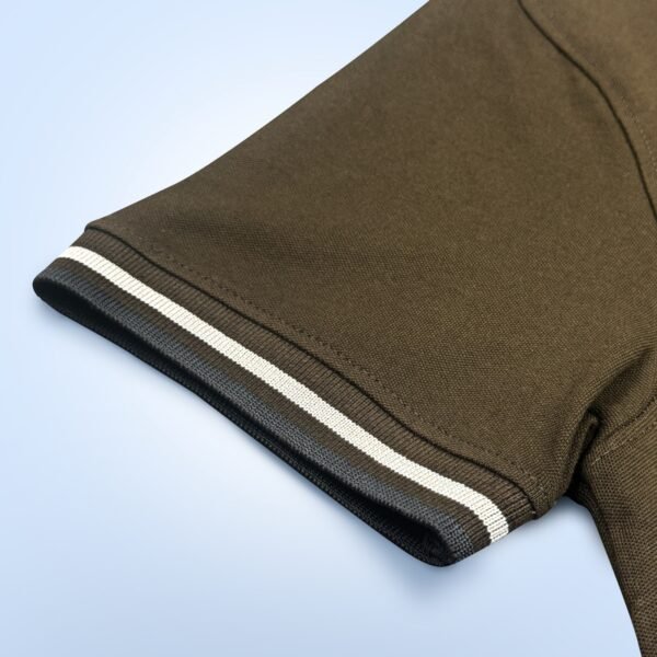 PRADA SPANDEX COTTON POLO D.OLIVE FOR MEN
