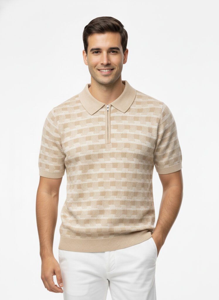 Sweater Knit Polo Shirt