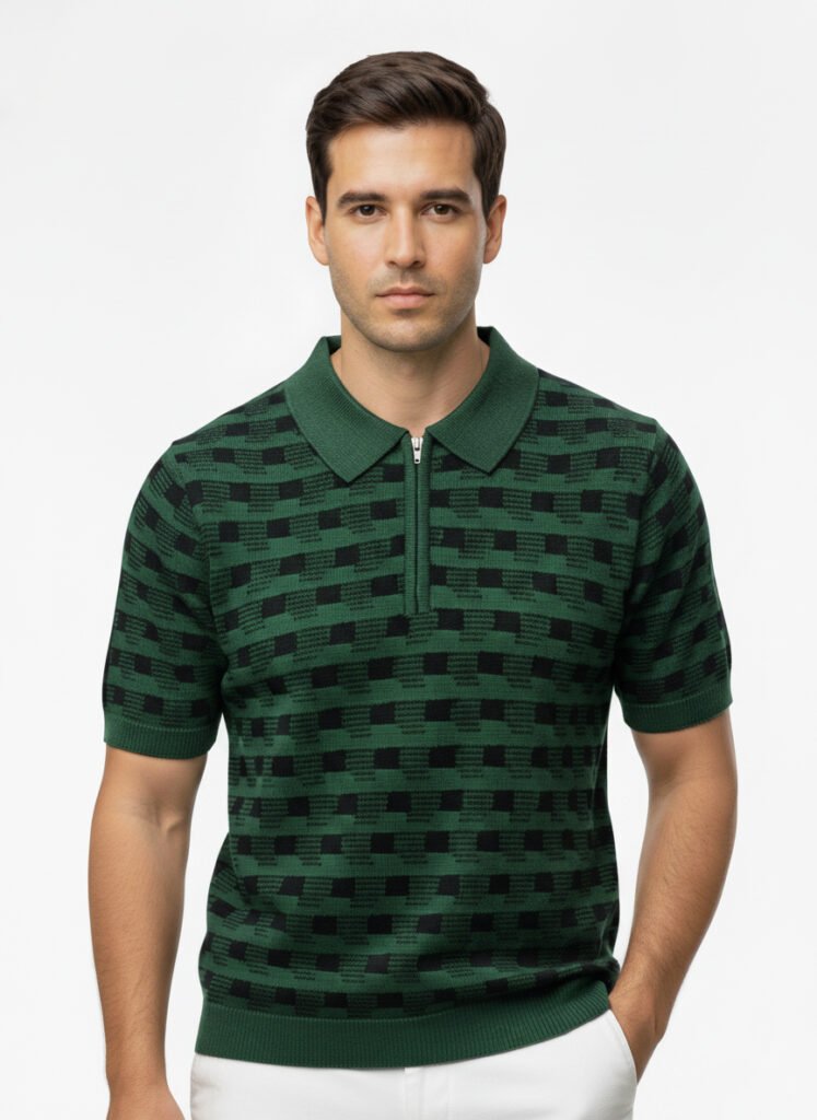 Sweater Knit Polo Shirt