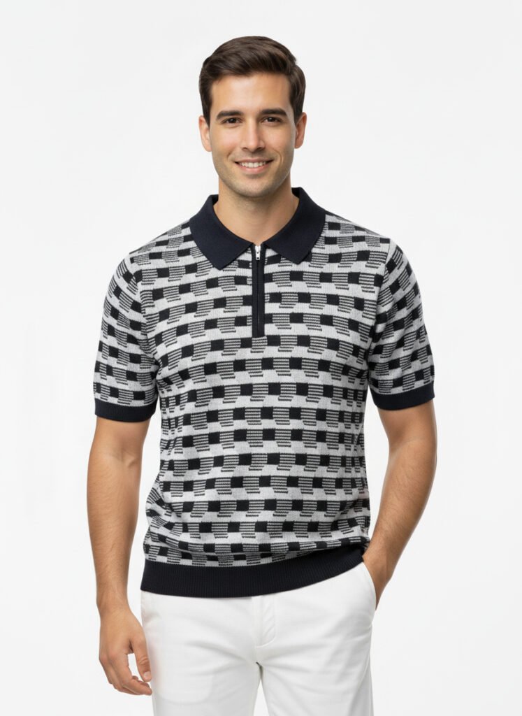 Sweater Knit Polo Shirt