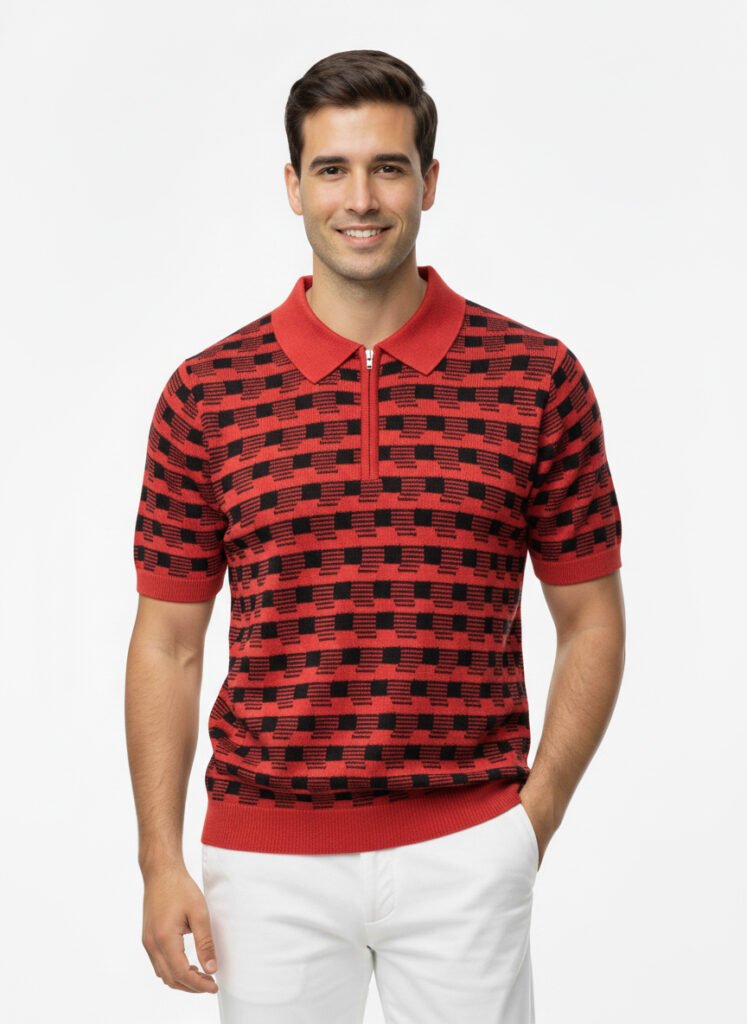 Sweater Knit Polo Shirt