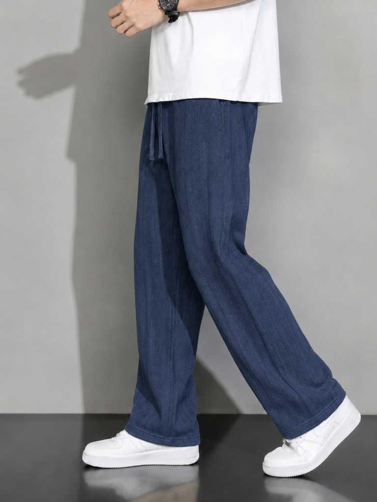 Jacquard Cotton Men's Straight Trouser