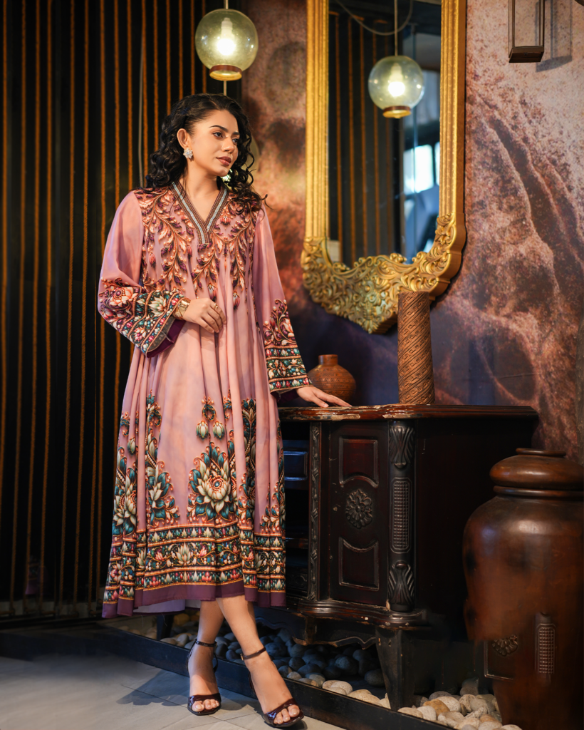 Ariza Floral Print Long Tunic for womens