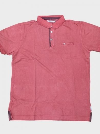 Export quality prismatic red polo shirt for men in Bangladesh (2)